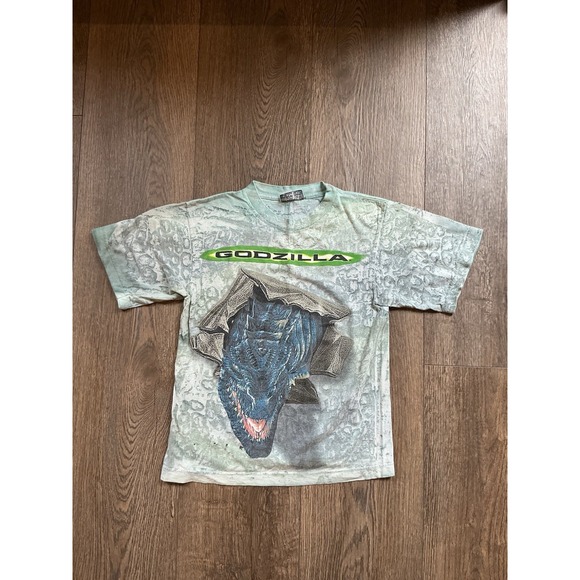 The Unbranded Brand Other - Vtg 90's‎ Godzilla Tee Shirt Tie Dye Youth Large